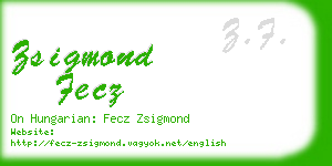 zsigmond fecz business card